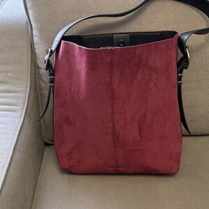 Steve Madden Burgundy Suede Shoulder Bag
